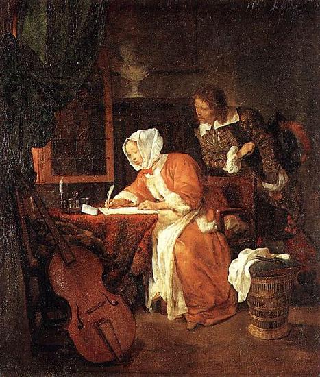 Gabriel Metsu The Letter-Writer Surprised china oil painting image